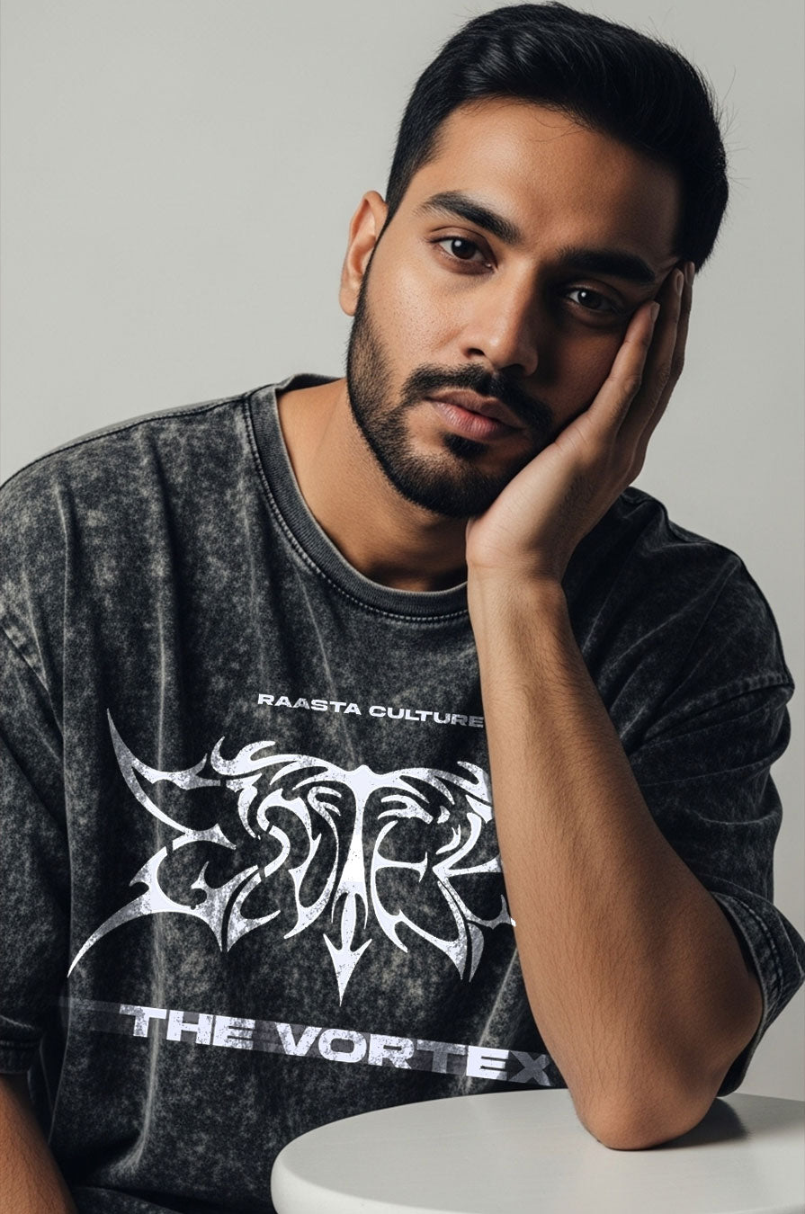 Enter The Vortex Acid Wash Oversized T-shirt