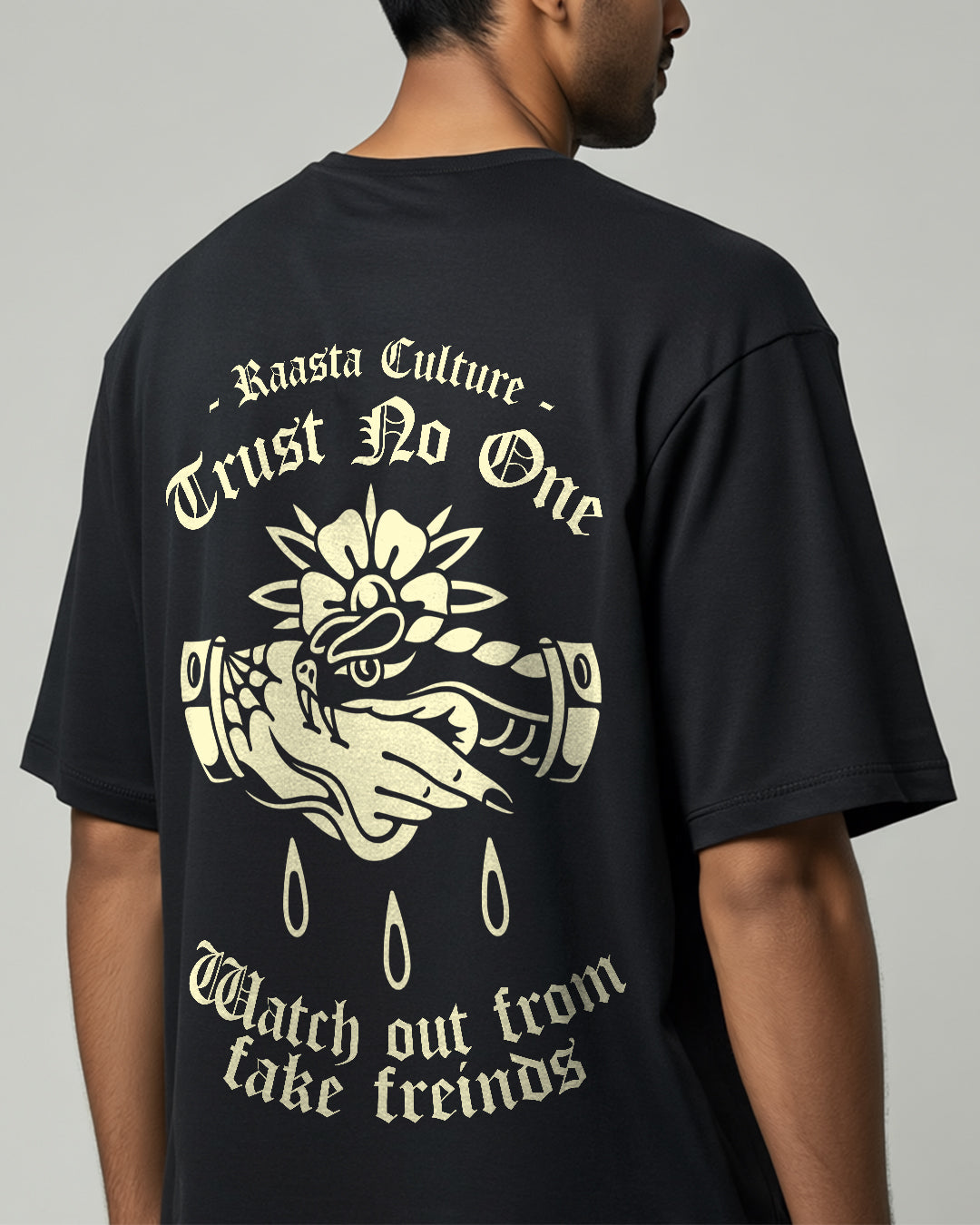 Trust No One Black Oversized T-Shirt