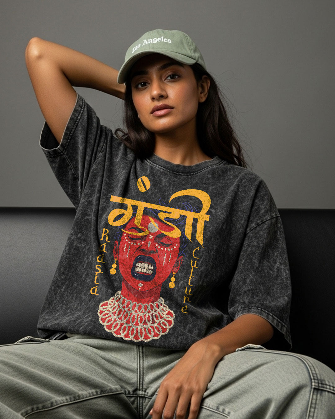 Gundi Acid Wash Women's Oversized T-shirt