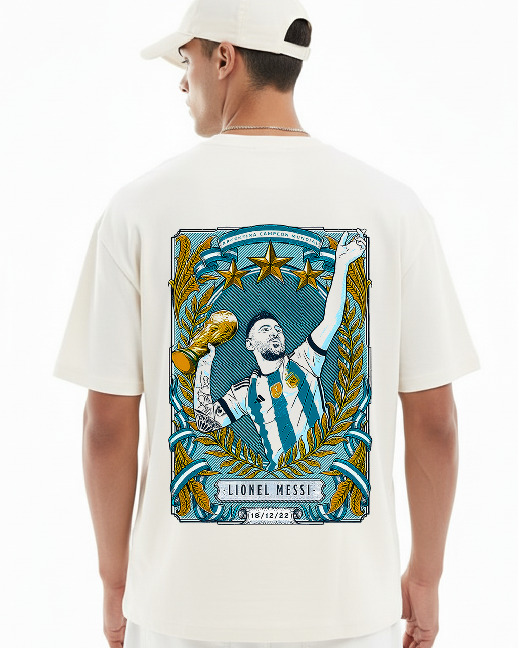 Messi Argentina Campeon Unisex Terry Oversized Tee