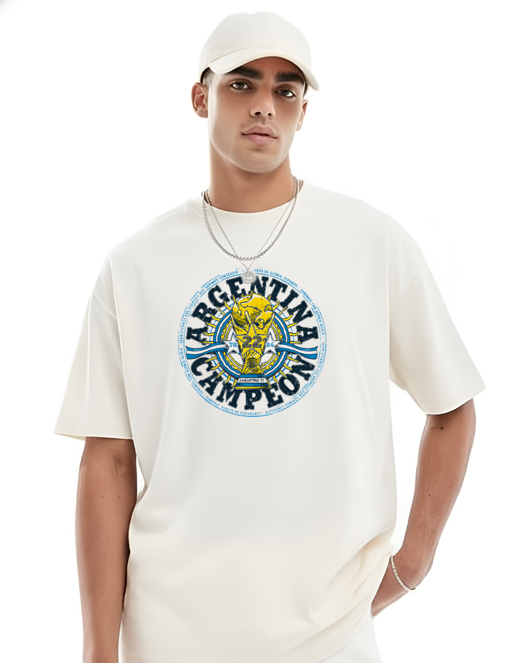 Messi Argentina Campeon Unisex Terry Oversized Tee