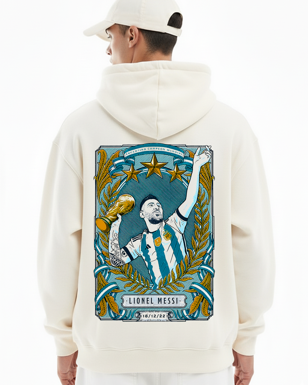 Messi Argentina Campeon Unisex Oversized Hoodie