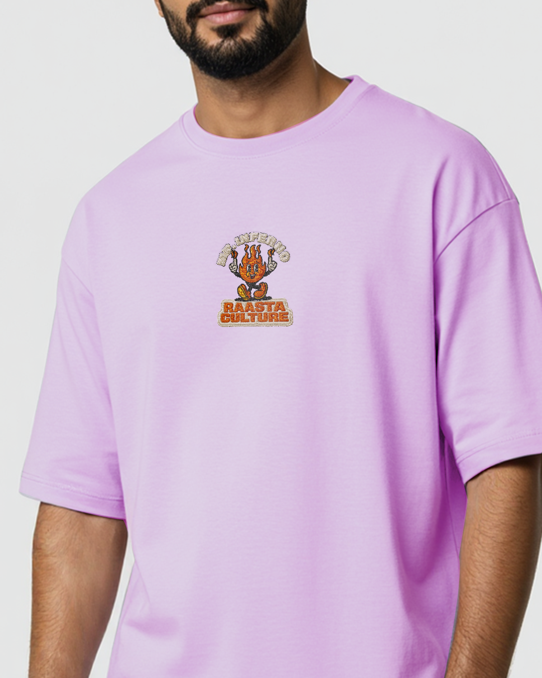 Mr. Inferno Embroidery Oversized  T-Shirt