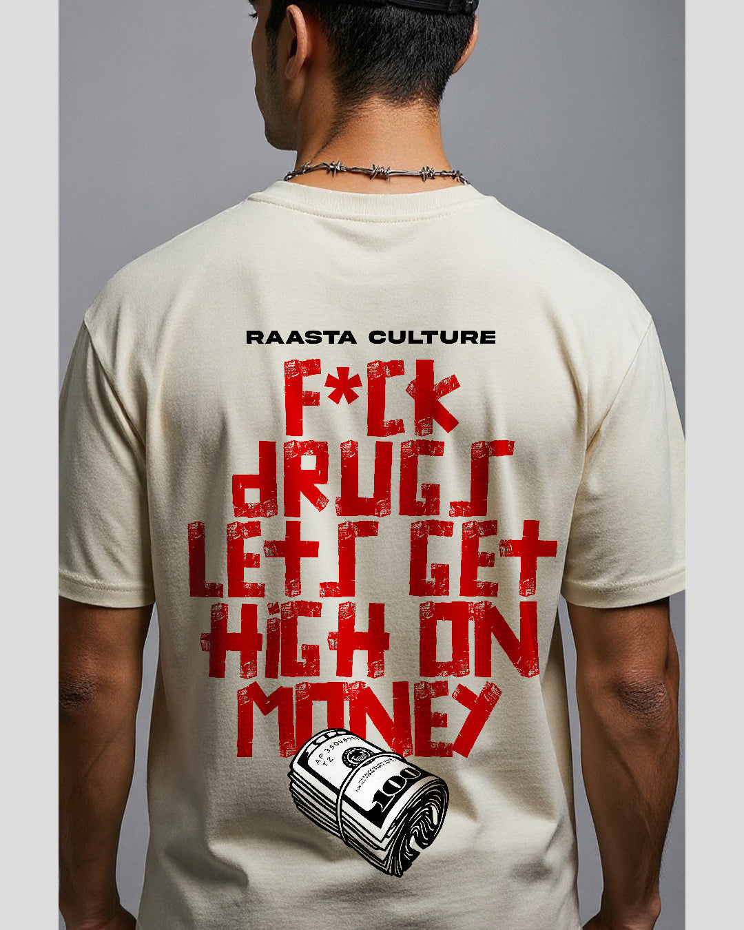 High On Money White Oversized T-Shirt