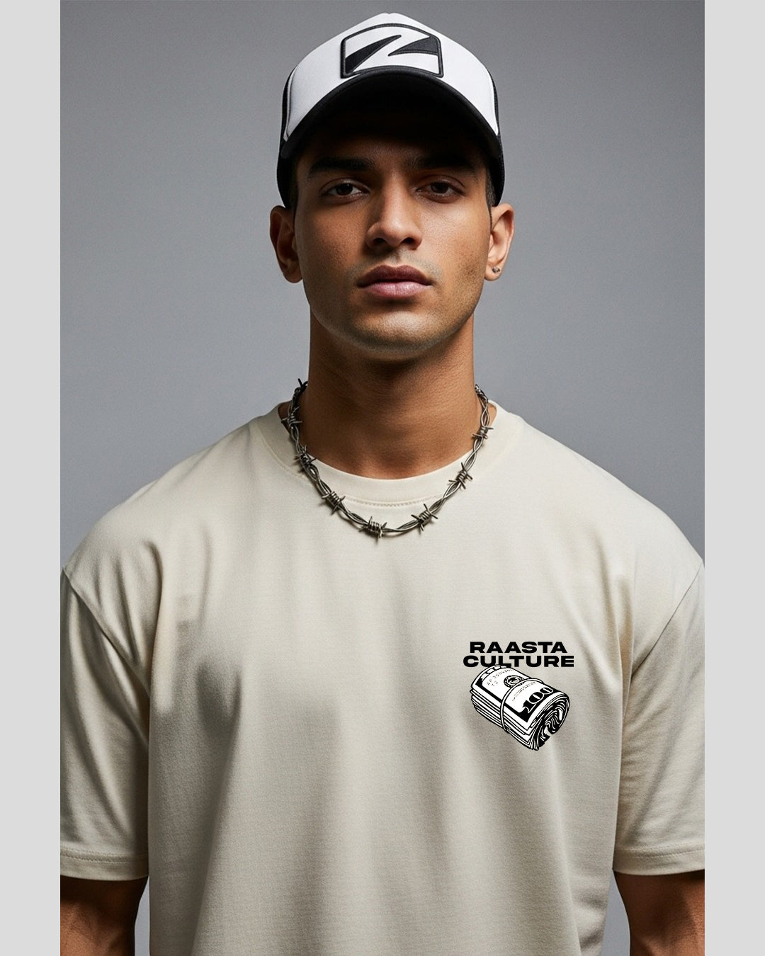 High On Money White Oversized T-Shirt
