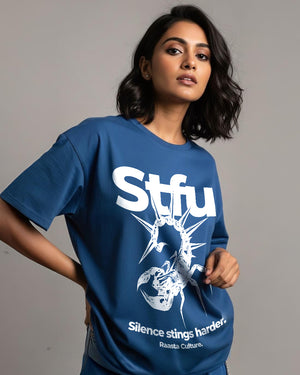 STFU Royal Blue Oversized T-Shirt