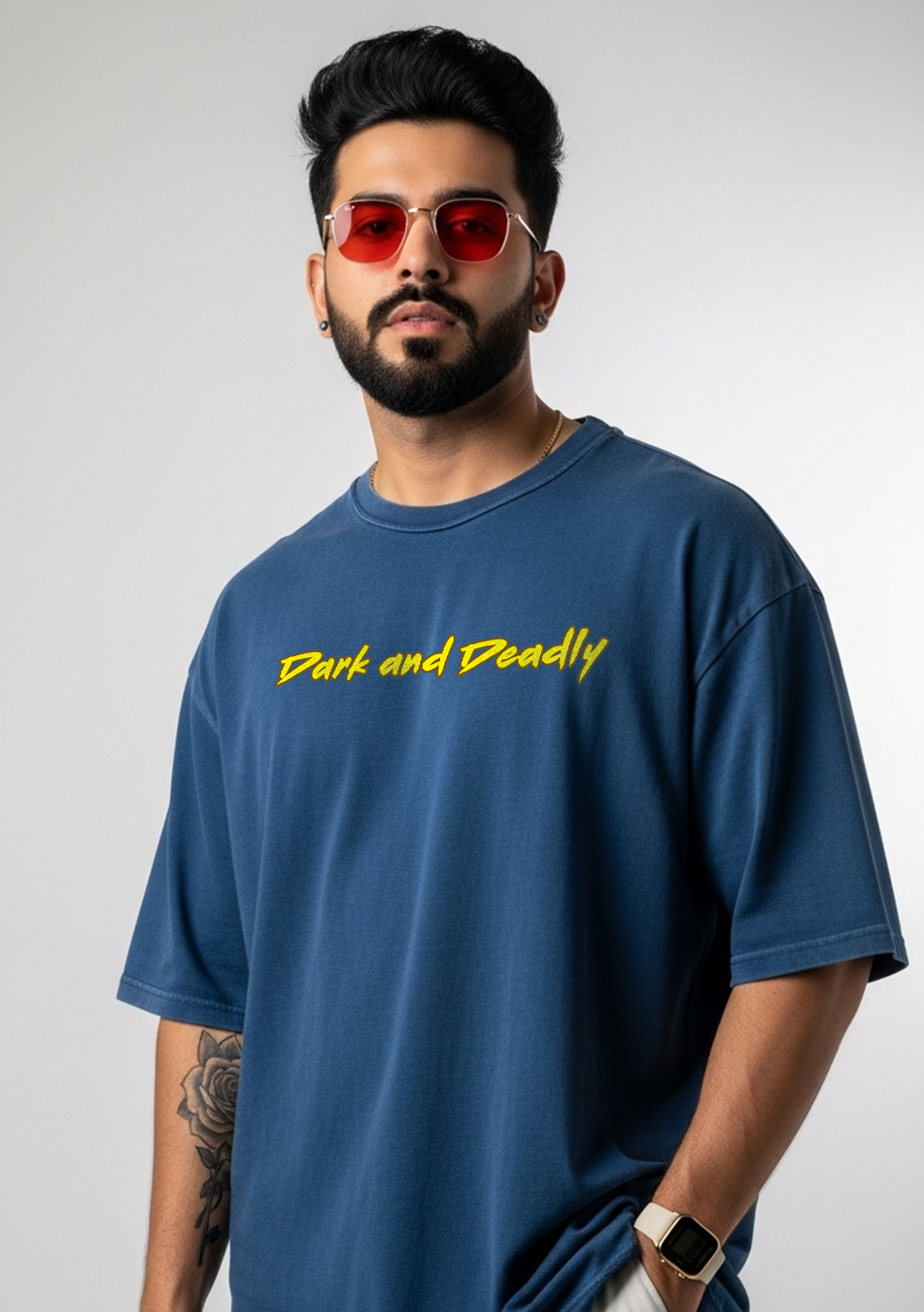 Fierce Panther Blue Oversized T-shirt